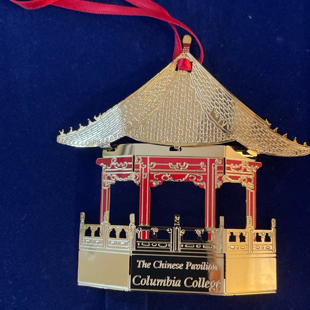 Columbia College Chinese Pavilion Christmas ornament